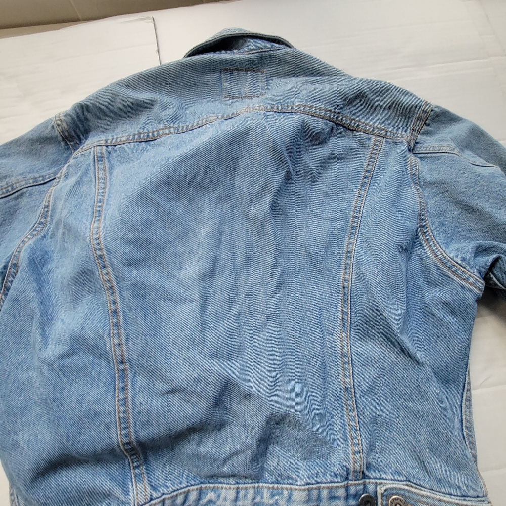 Vintage 90s benetton denim jean jacket women's small - Picture 6 of 10